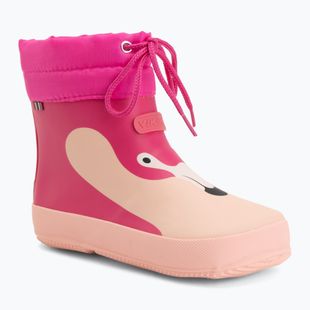 Детски гумени ботуши Viking Alv Barefoot Paw Print light pink/magenta