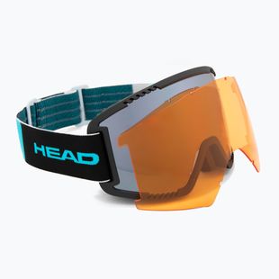 Скиорска маска HEAD Contex Pro 5K Race chrome/rd/5k chrome/orange