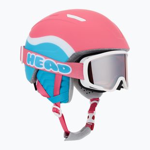 Детска ски каска HEAD Maja Set + Gogle Jr pink/blue/silver red