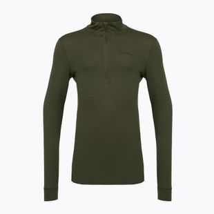Мъжки термо суитшърт Pinewood Abisko Merino Base Layer Half Zip d.mossgreen