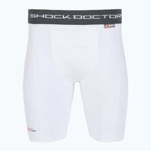 Компресионни шорти с протектор за краката Shock Doctor Compression white