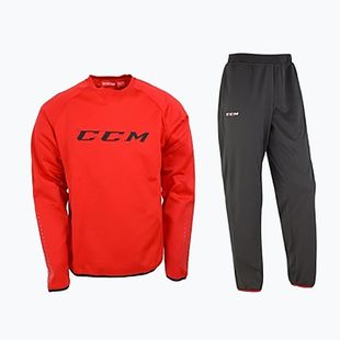 Детски спортен костюм CCM Locker Suit JR червен