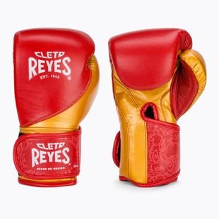 Боксови ръкавици Cleto Reyes High Precision Training Leather red/gold