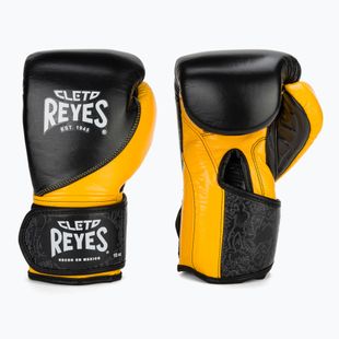 Боксови ръкавици Cleto Reyes High Precision Training Leather black/yellow