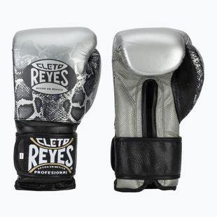 Боксови ръкавици Cleto Reyes Velcro Sparring silver/black