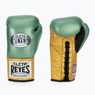 Боксьорски ръкавици Cleto Reyes Boxing Gloves creen metalic/gold