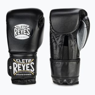 Боксови ръкавици Cleto Reyes Velcro Sparring black/ silver