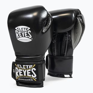 Боксови ръкавици Cleto Reyes Velcro Sparring black/ silver