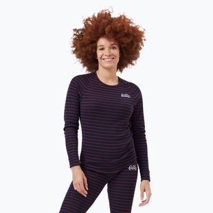 Дамска термоактивна блуза ODLO Warm Originals Stripes Bl Top Crew Neck dark saphire