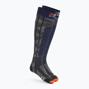Скиорски чорапи X-Socks Ski Rider 4.0 stone grey/melange blue