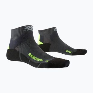 Мъжки чорапи за бягане X-Socks Run Discovery 4.0 charcoal/phyton yellow/black