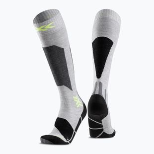 Детски скиорски чорапи X-Socks Ski Discover Otc rhino grey/canary