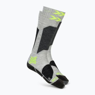Детски скиорски чорапи X-Socks Ski Discover Otc rhino grey/canary