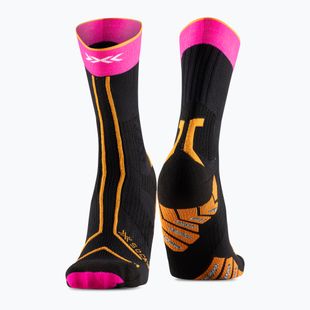 X-Socks Trailrun Terraskin Expert Crew x черни/флуорозови/оранжеви чорапи