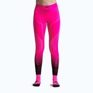 Дамски термоактивни панталони X-Bionic Invent Graphics fluo pink/x white