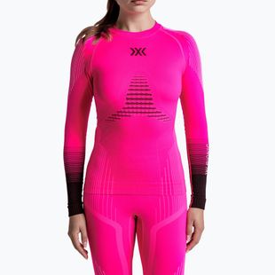 Дамски термоактивен суитшърт X-Bionic Invent Graphics LS fluo pink/x white
