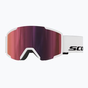 Скиорскa маска SCOTT Shield white/amp red chrome