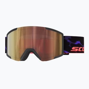 Скиорскa маска SCOTT Shield LS black/purple/amp ls cinnamon chrome