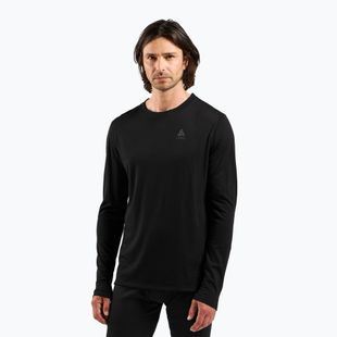 Мъжка термоактивна блуза с дълъг ръкав ODLO Merino 160 Bl Top Crew Neck black