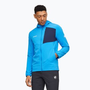 Мъжки суитшърт за трекинг Mammut Madris Light ML Hooded Jacket Men glacier blue/marine