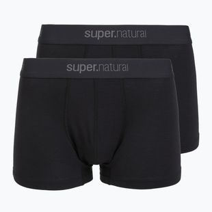 Мъжки термоактивни боксерки super.natural Tundra 175, 2 чифта jet black/jet black