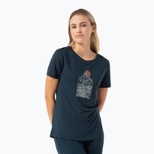 Дамска тениска super.natural Preikestolen Cliffs Tee blueberry/feather grey/copper