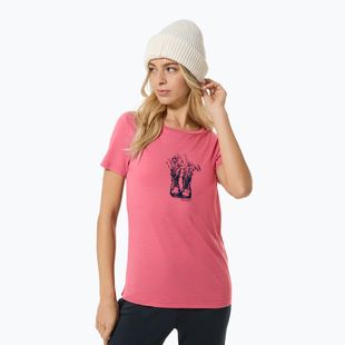 Дамска тениска super.natural Flower Boots Tee mauvewood/blueberry