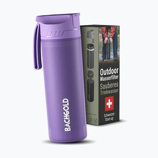 Туристическа бутилка с филтър Bachgold Selfpress Waterfilter 500 ml lilac