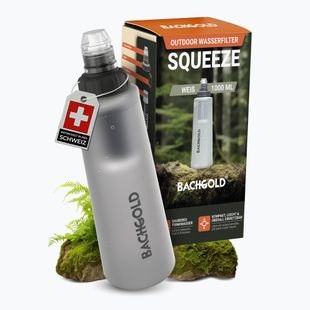 Туристическа бутилка с филтър Bachgold Squeee 1000 ml white