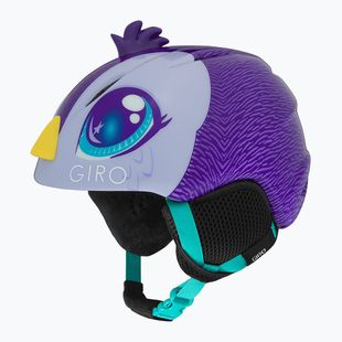 Детска скиорска каска Giro Launch Plus purple penguin