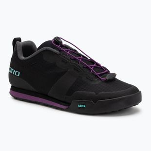 Дамски обувки за колоездене на платформа Giro Tracker Fastlace black/throwback purple