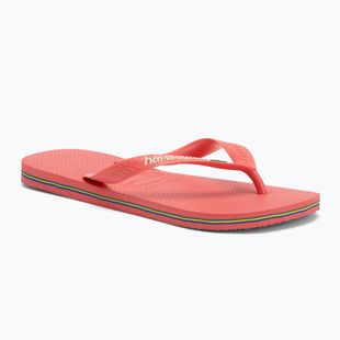 Havaianas Brasil Лого тропически коралови джапанки