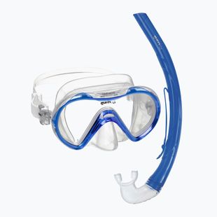 Детски комплект за шнорхелинг Mares Combo Seahorse royal blue/clear