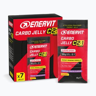 Комплект въглехидратни желирани бонбони  Enervit Gel C2: 1 Cabo Jelly 7 pcs x 50 g tropical fruits