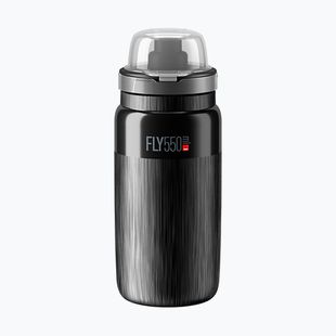Велосипедна бутилка Elite FLY Tex MTB 550 ml black/grey лого