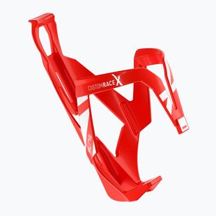 Elite Custom Race X червена/гланцово бяла бидонна кошница