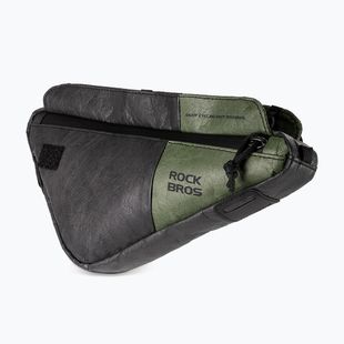 Чанта за велосипедна рамка Rockbros 30180033001 Eco-Friendly 2in1Bike Frame Bag with Shoulder Strap black/green