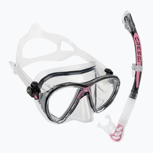 Комплект за гмуркане Cressi Big Eyes Evolution + Alpha Ultra Dry black/pink