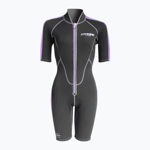 Дамски неопренов костюм за плуване Cressi Lido Shorty 2 mm black/lilac