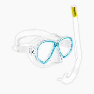 Детски комплект за шнорхелинг Cressi Perla Jr + Minigringo clear/aquamarine