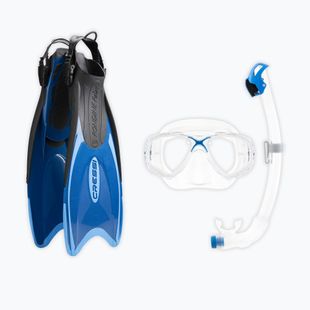 Комплект за шнорхелинг Cressi Palau Marea Dry Bag Set blue/azure