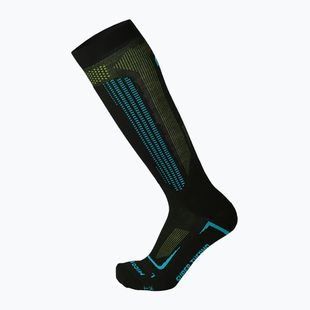 Скиорски чорапи Mico Medium Superthermo Primaloftsilk Ski nero/turchese
