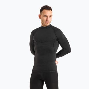 Мъжка термална тениска Mico Odor Zero Mock Neck black IN01451