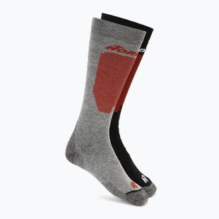 Скиорски чорапи Nordica Uni 2.0 2 чифта grey/ red+black/ red