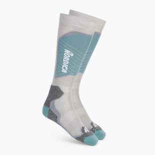 Детски скиорски чорапи Nordica Tech Junior grey/lichen blue/cool grey