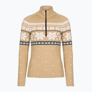 Дамски термо суитшърт Newland Isalind Half Zip biscuit/white