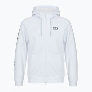 Мъжки суитшърт Emporio Armani EA7 Train Logo Series Extended Logo Hoodie Fz white / black