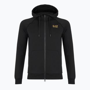 Мъжки суитшърт Emporio Armani EA7 Train Logo Series Extended Logo Hoodie Fz black / gold