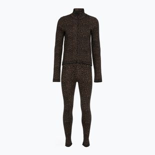 Дамски комплект термобельо EA7 Emporio Armani Ski Jacquard Knitted fancy brown animal print