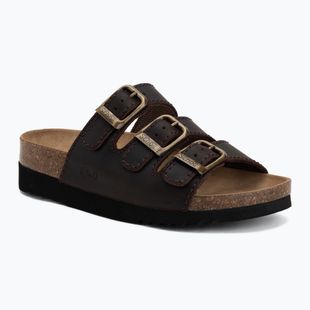 Дамски чехли Scholl Rio Wedge Ad Med dark brown